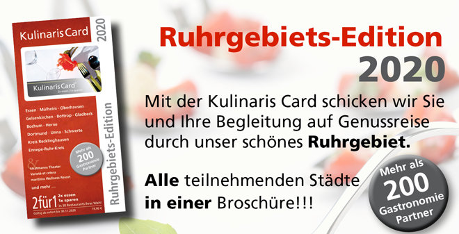 Kulinaris Card 2020 - Kulinaris Card - Ruhrgebiet 2für1 Gutscheine